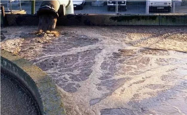 (圖:曝氣池污水泡沫)